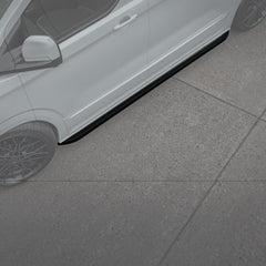 Volkswagen Transporter SWB T7 2025 on Trapezoid Side Bars In Gloss Black