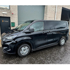Ford Transit Custom MK2 SWB 2024 On Trapezoid Side Bars In Matt Black