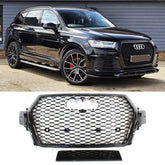 Audi Q7 / Sq7 2015-2020 'rsq7 Style' Honeycomb Grill In All Gloss Black