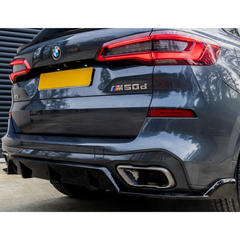 Bmw X5 G05 2018-2022 - Black Knight Rear Diffuser In Gloss Black