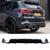 Bmw X5 G05 2018-2022 - Black Knight Rear Diffuser In Gloss Black