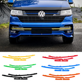 Vw T6.1 2019 - 2024 Transporter Front Bumper Lower 5pcs Grille Trim Inserts Choose Colour