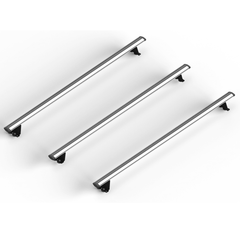 Ford Transit Custom 2012 - 2024 - Ridgerack Roof Rack Rails V2 - 3 Bars Style In Silver