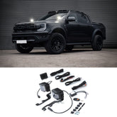 Ford Ranger T9 2023+ Stealth LED Twin 4" Dark Force Bonnet Kit - 16,800 Lumens