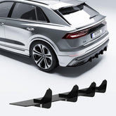 Audi Q8 S-line 2018 On Rear Blade Diffuser In Gloss Black