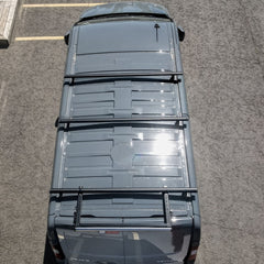 Renault Trafic - Vauxhall Vivaro 2014 On - Ridgerack Roof Rack V2 - 3 Bars Style In Black