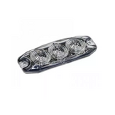 LED Autolamps 12/24V Low-Profile 3-LED Amber Warning Lamp