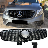 Mercedes Viano W447 Facelift 2020-2024 - Gt Front Grille Gloss Black