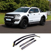 Ford Ranger T6 2012-2022- Stx Wind Deflectors 4 Pcs Set - Internal Set - Dark Smoke - W141