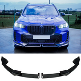 BMW X5 G05 LCI M Sport 2023+ Front Splitter In Gloss Black