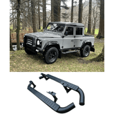 Land Rover Defender 110 Oem Style Running Boards Side Steps Pair Black