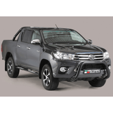 Toyota Hilux Mk8 2016-2020 - Misutonida Eu Approved Front Bar - 76mm - Black Finish