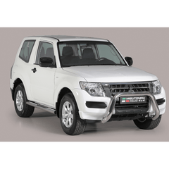 Mitsubishi Shogun 2015 On Misutonida Ec Approved Front Bar - 76mm - Stainless Finish