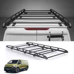 Rhino KammRack Black Aluminium Van Roof Rack - Volkswagen Transporter T7 2024  On SWB Low Roof (L1H1) Tailgate Rear Door