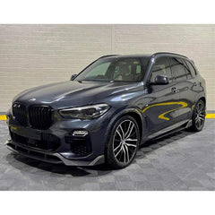 Bmw X5 G05 2018-2022 - Front Splitter In Carbon Look - Black Knight