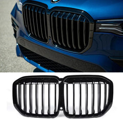 Bmw X7 G07 2018 On - Front Grill - Solid Slat Style - Gloss Black