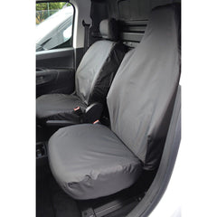 Citroen Berlingo 2018 On - Toyota Proace City 2020 On Front Two Seat Covers With Integral Passenger Head Rest - Black