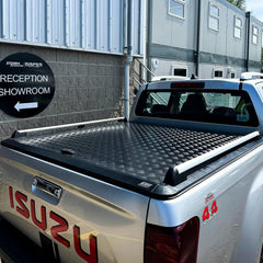 Isuzu D-max 2012 On Double Cab Aluminium Tonneau Cover Black Finish Egr