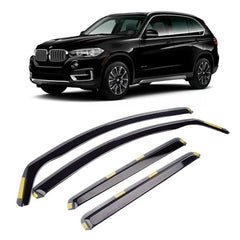Bmw X5 F15 2014-2018 Stx Internal Wind Deflectors - 4pcs - Clip In Fitment - Dark Smoke