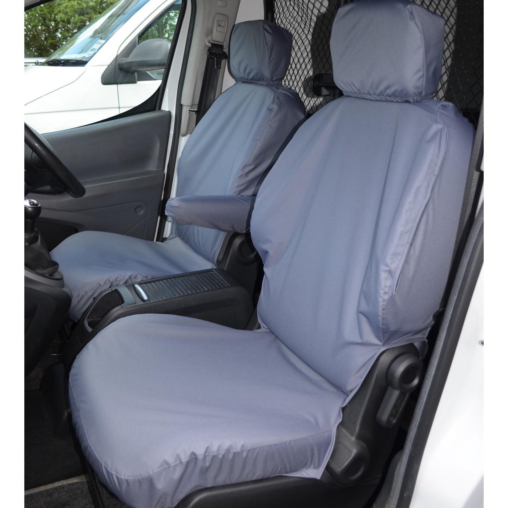 Citroen Berlingo Peugeot Partner 2008-2018 Front Seat Covers - Pair - Grey