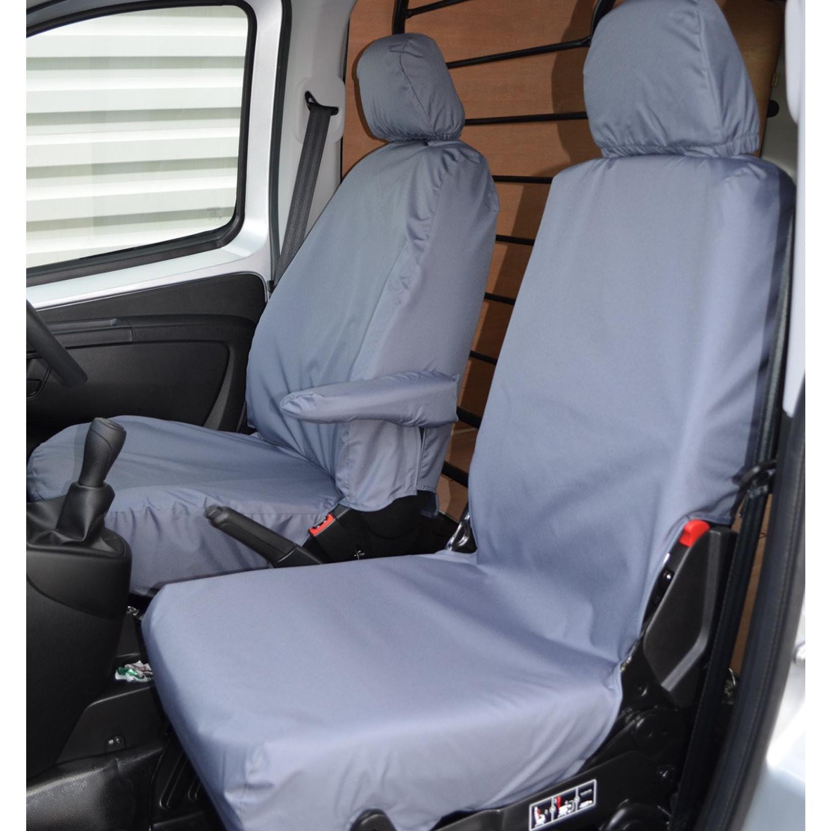 Citroen Nemo 2008 On Driver’s Seat And Folding Passenger Seat Covers - Pair - Grey