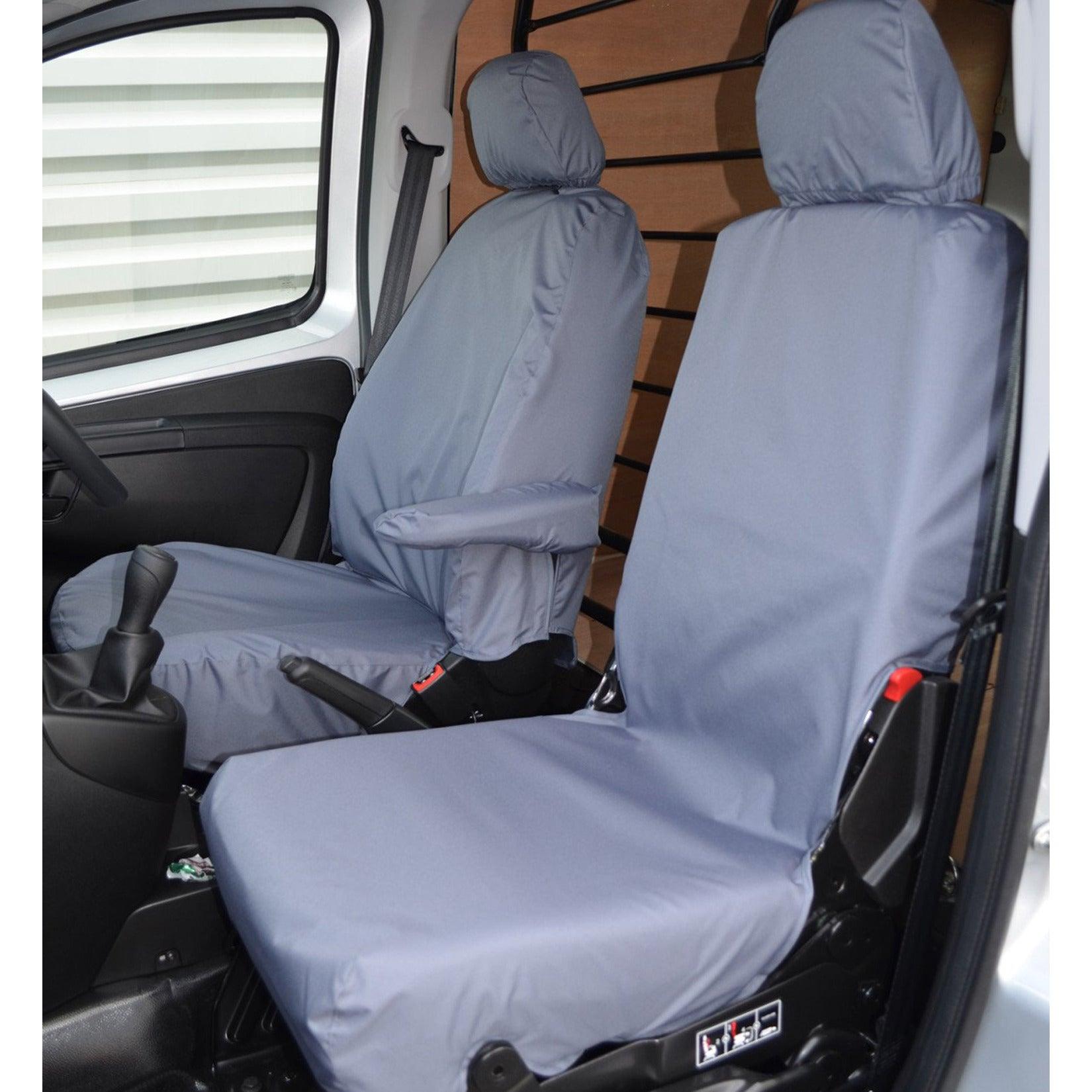 Citroen Nemo Van 2008 On Driver’s Seat And Non-folding Passenger Seat Covers -pair - Grey