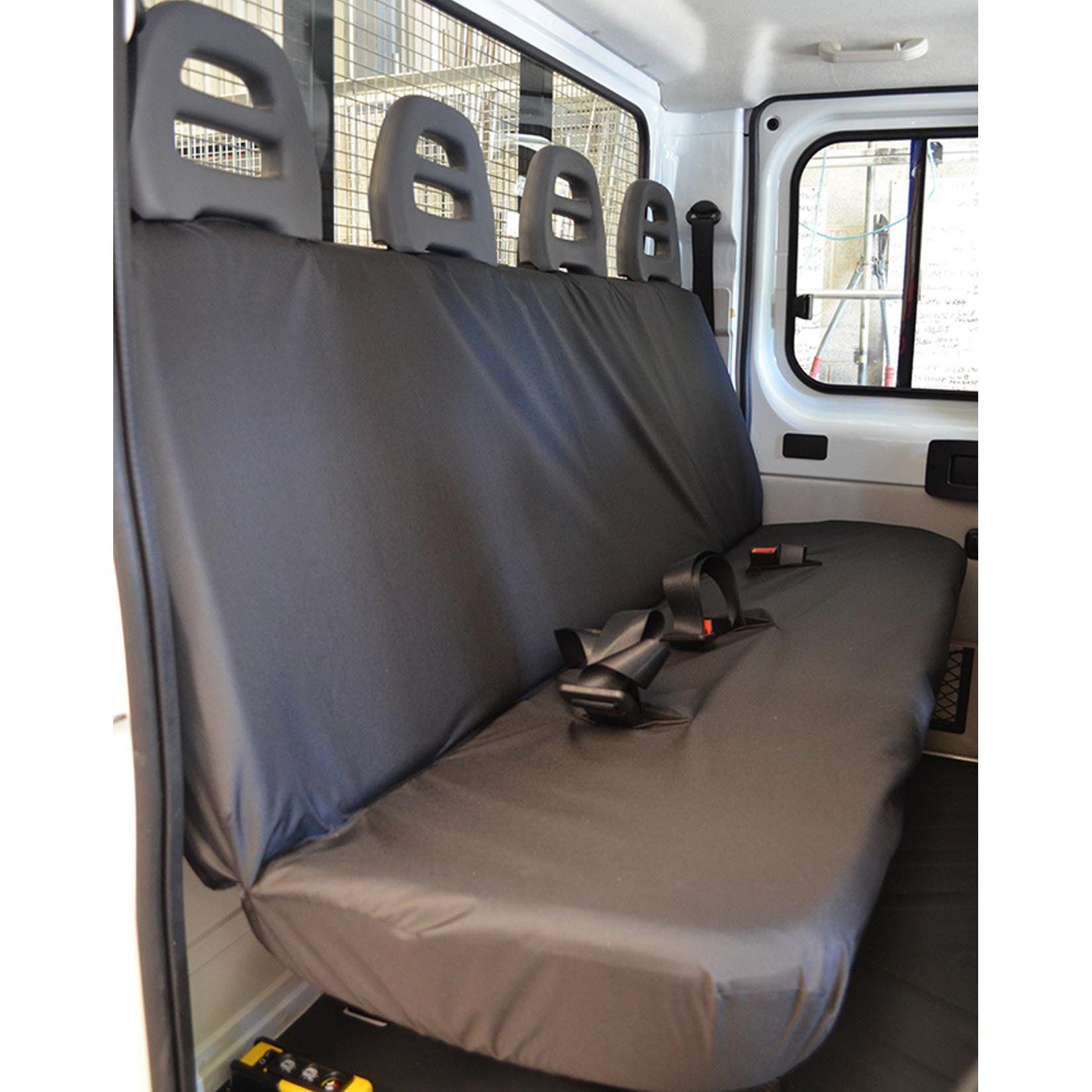 Fiat Ducato Van 2006 On Chassis Cab Rear Seat Covers - Black