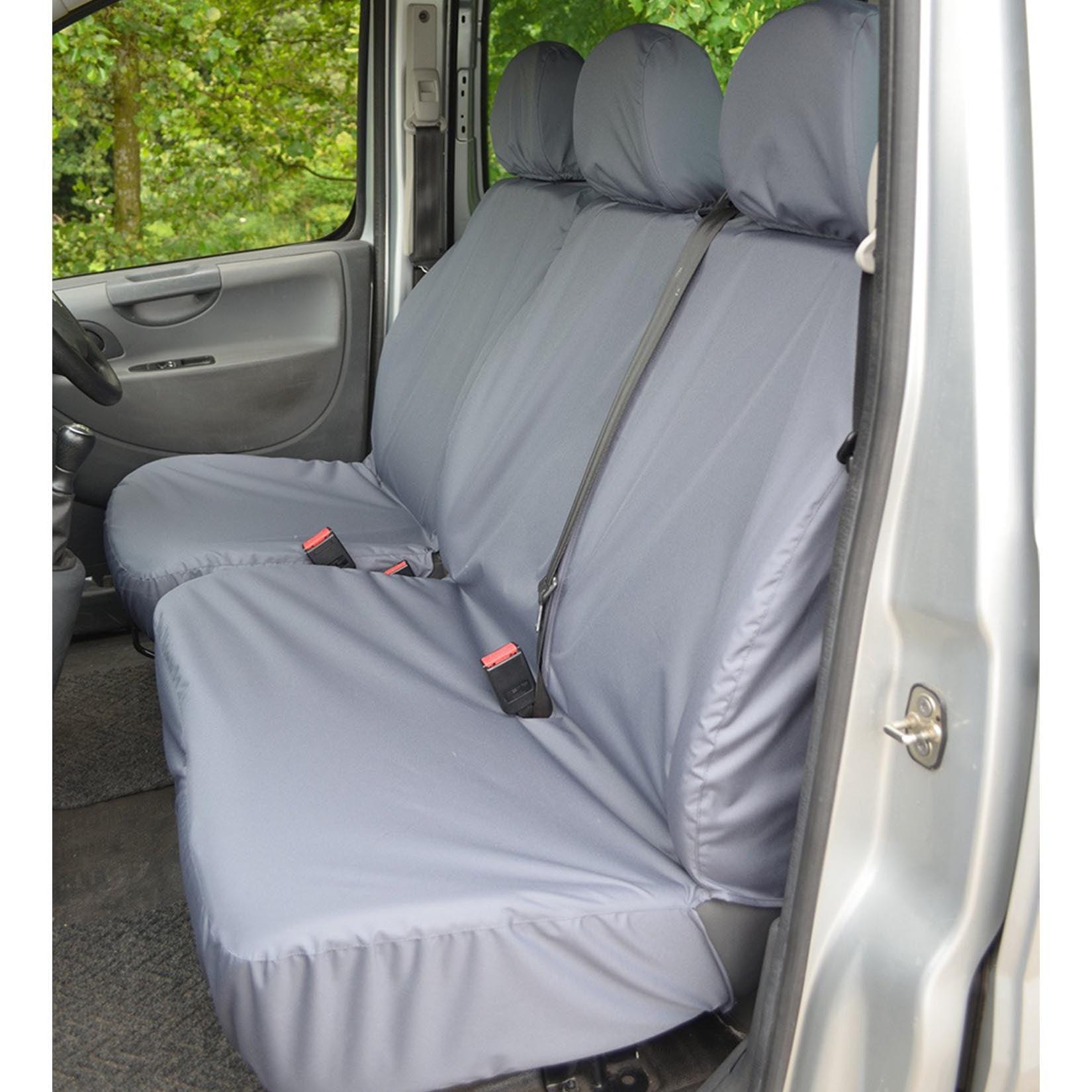 Fiat Scudo Van 2007-2016 Driver And Double Passenger Seat Covers - Grey