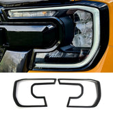 Ford Ranger & Raptor T9 2023 On - Stx Head Light Covers Wildtrak / Raptor Gloss Black - Pair