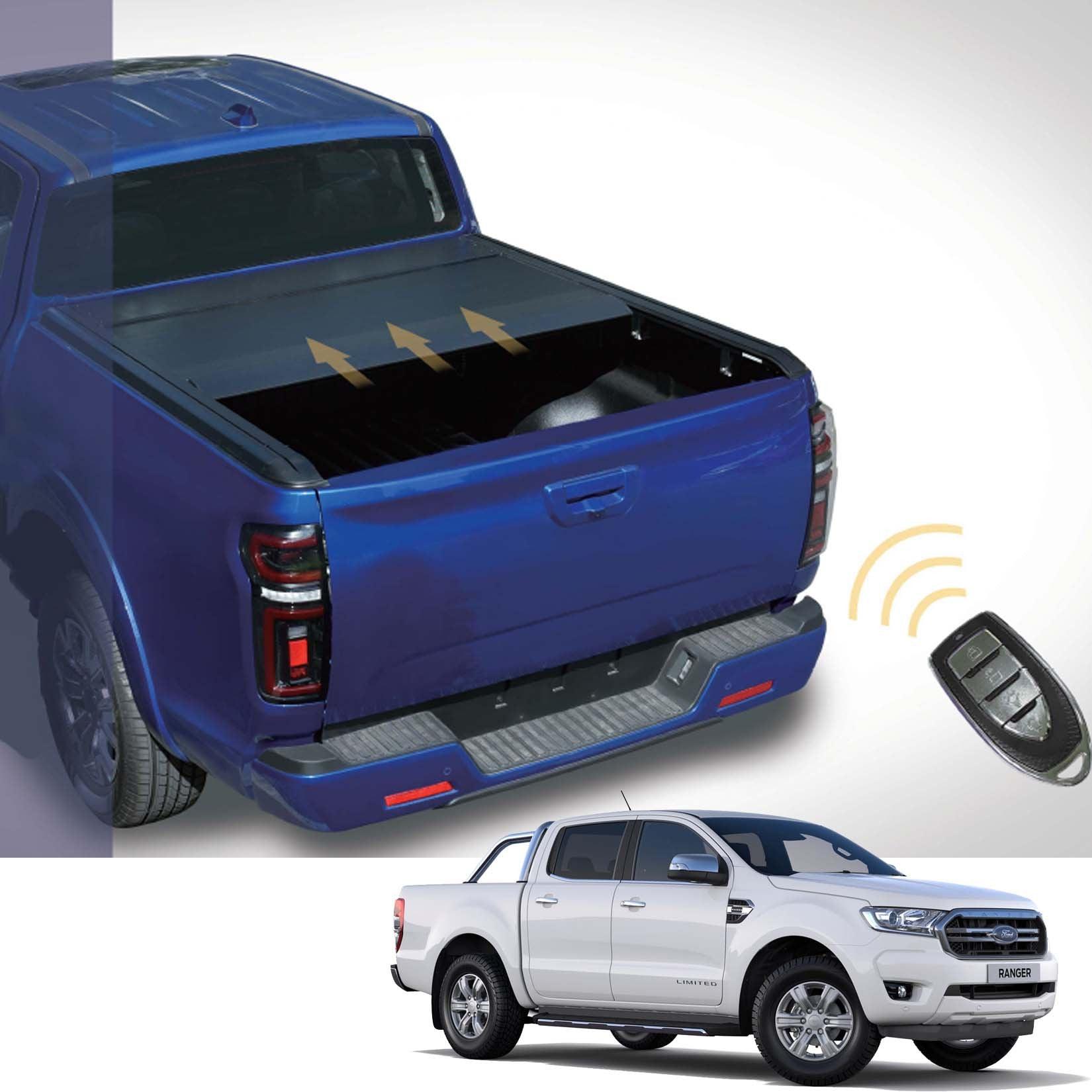 Ford Ranger T6 2012-2022 - Double Cab - Standard Ridgeback Electric Roll Top Cover