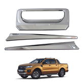 Ford Ranger T6 2012-2022- Rear Tailgate Door Handle Surround Trim - Cover - Chrome