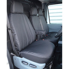 Ford Transit 2000-2013 Driver And Front Double Passenger Seat Covers - Black