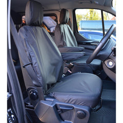 Ford Transit 2014 On - Front Pair Seat Covers - Black