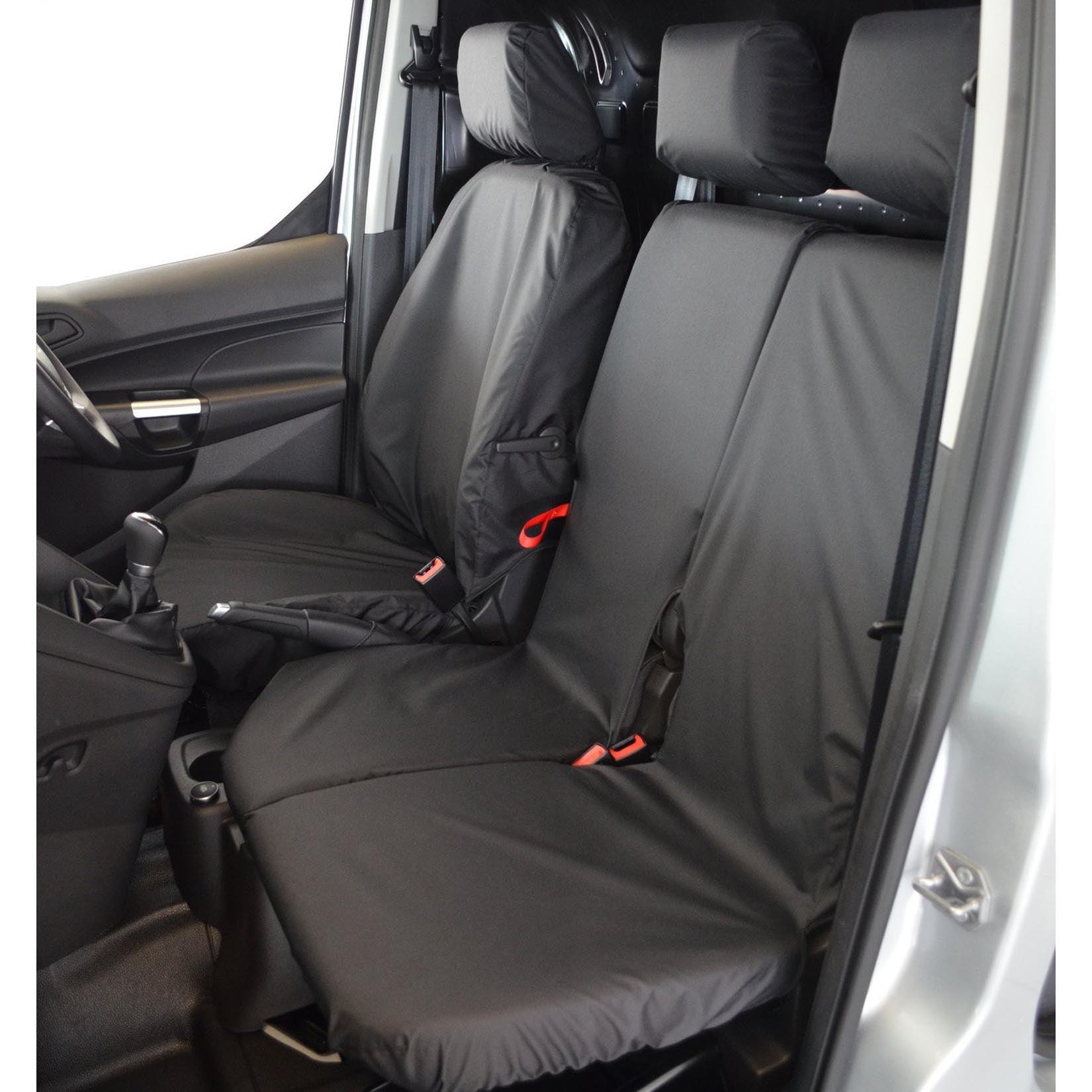 Ford Transit Connect 2014-2018 - Driver And Double Passenger Seat Covers - Black