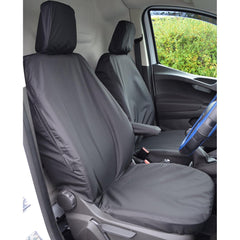 Ford Transit Courier Van 2014 - 2023 - Driver And Folding Passenger Seat Covers - Pair - Black