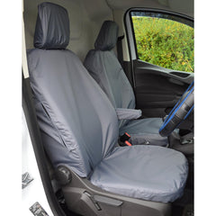 Ford Transit Courier Van 2014 - 2023 Driver And Folding Passenger Seat Covers - Pair - Grey