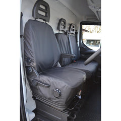 Iveco Daily 2014-2022 Front Driver And Passenger Seat Covers - Black