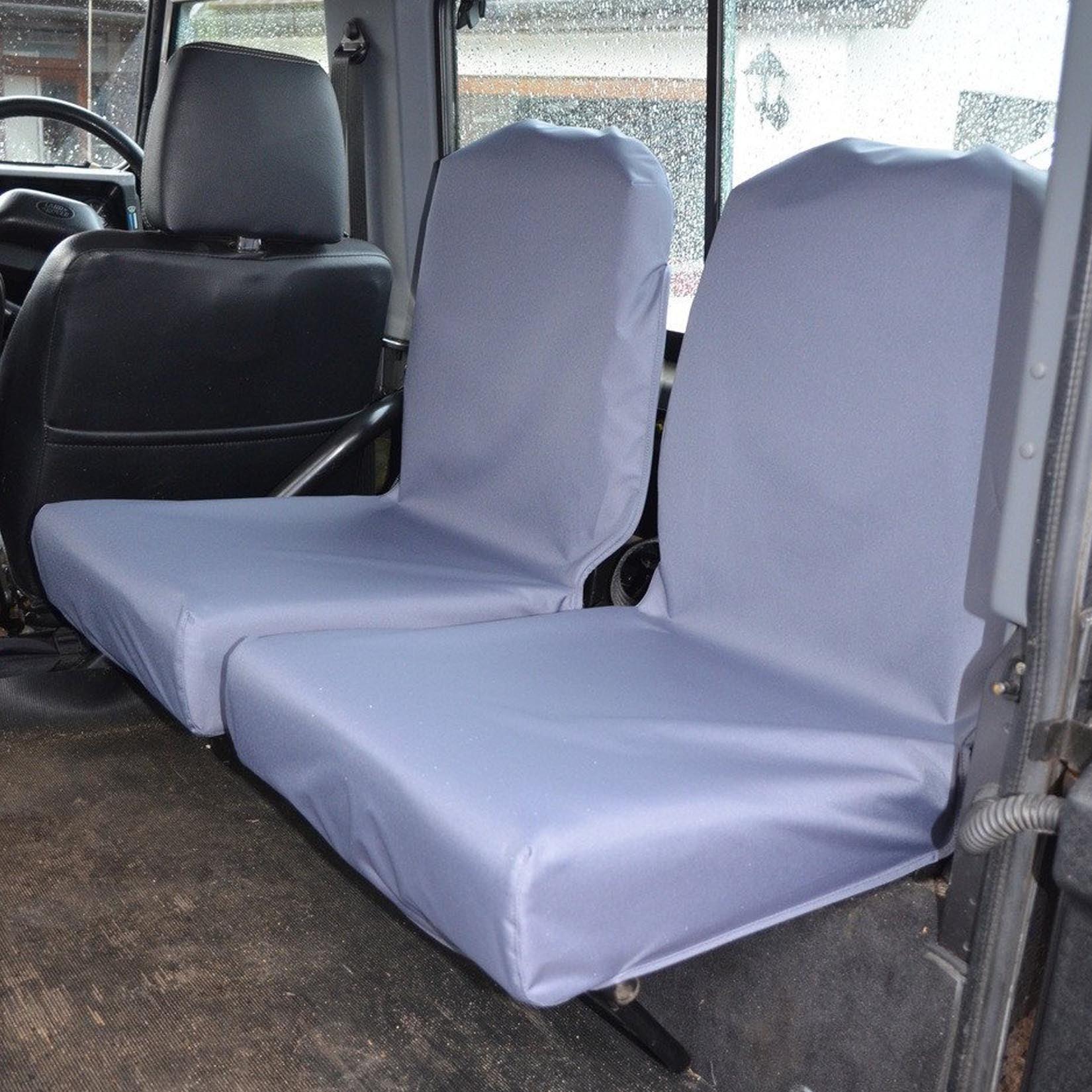Land Rover Defender 90 110 - 1983-2007 Rear Set Of 2 Dicky Folding Seat Covers - Grey