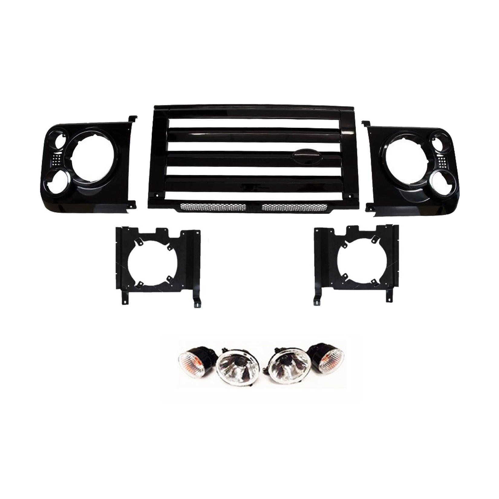 Land Rover Defender 90 / 110 Svx Upgrage Front Grill Kit - Black