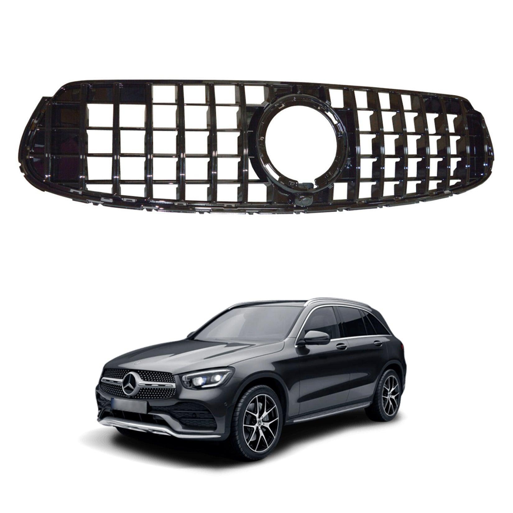 Mercedes Glc X253 2020 On Panamericana Gt Style Upgrade Front Grill - Gloss Black