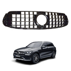 Mercedes Glc X253 2020 On Panamericana Gt Style Upgrade Front Grill - Gloss Black