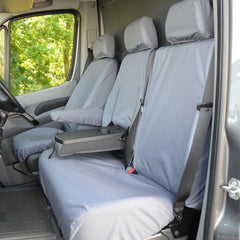 Mercedes Sprinter 2006-2009 Driver And Double Passenger Front Seat Covers (With Worktray) - Grey