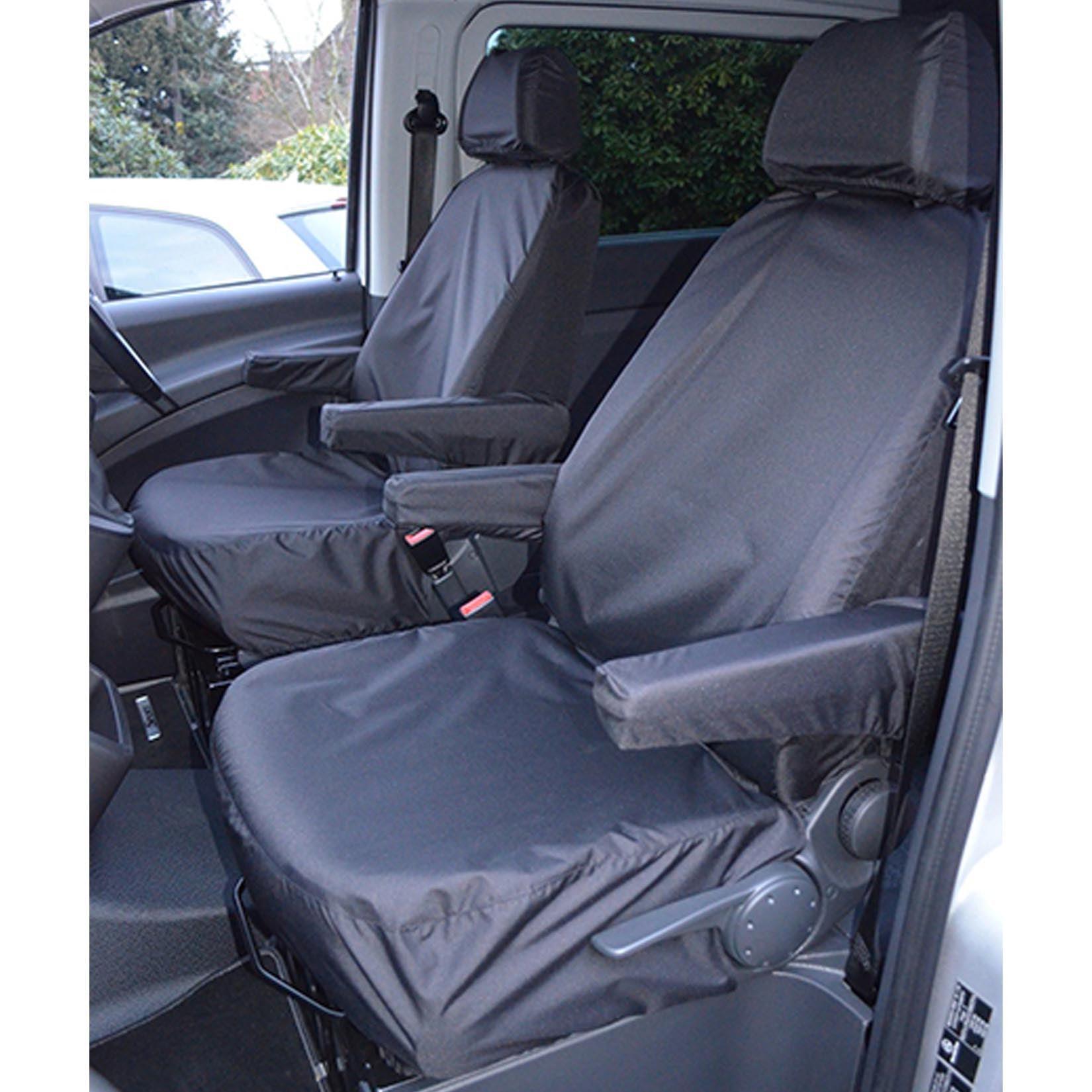 Mercedes Vito 2003-2015 Front Single Seat Covers - Black