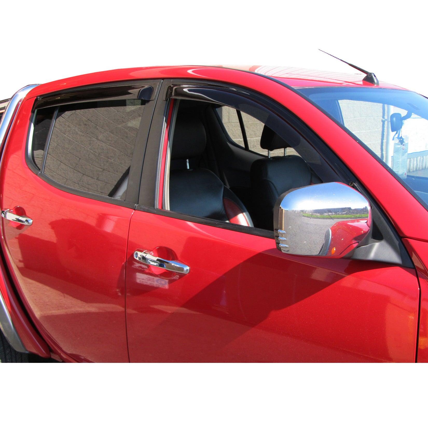 Mitsubishi L200 2006-2015 Double Cab Quad Stx Wind Deflectors - External Fit - D008