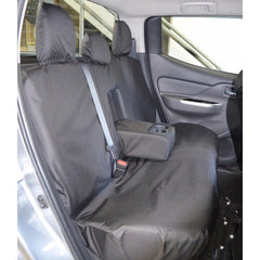 Mitsubishi L200 2015 On Mk7 - Double Cab Rear Seat Covers - Black