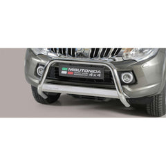 Mitsubishi L200 Series 5 2016 On Misutonida Eu Approved Front A-bar - 63mm - Stainless Finish