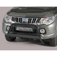 Mitsubishi L200 Series 5 2016 On Misutonida Eu Approved Front Bar A-bar - Black - 63mm