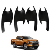Mitsubishi L200 Series 6 2019 On - Stx Door Handle Inserts - Black - Set Of 4