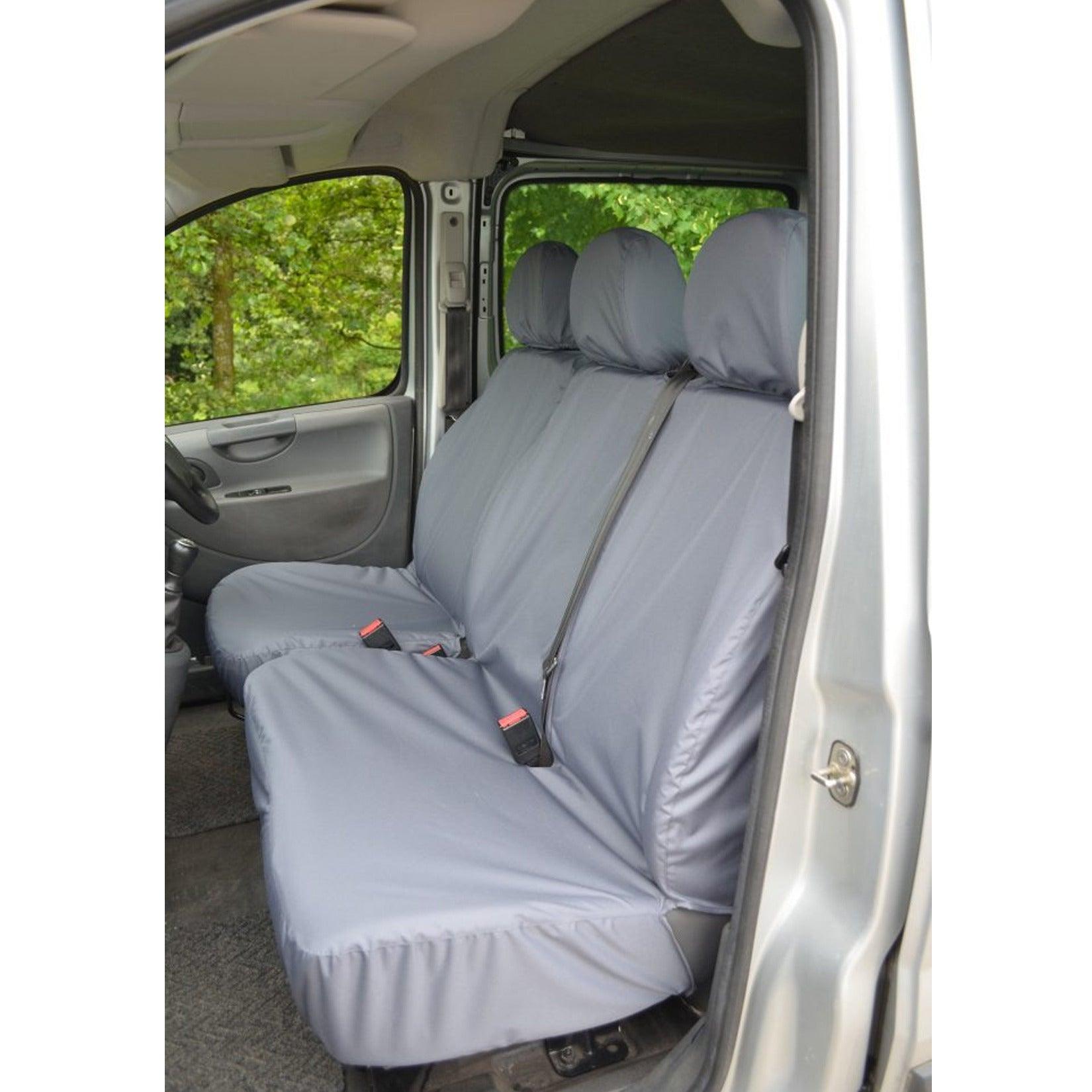 Peugeot Expert Van 2007-2016 Driver And Front Double Passenger Seat Covers - Grey