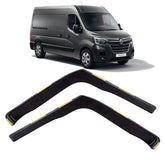 Renault Master 2010 On - Stx Internal Wind Deflectors - 2pcs - W117 - Clip In Fitment - Dark Smoke